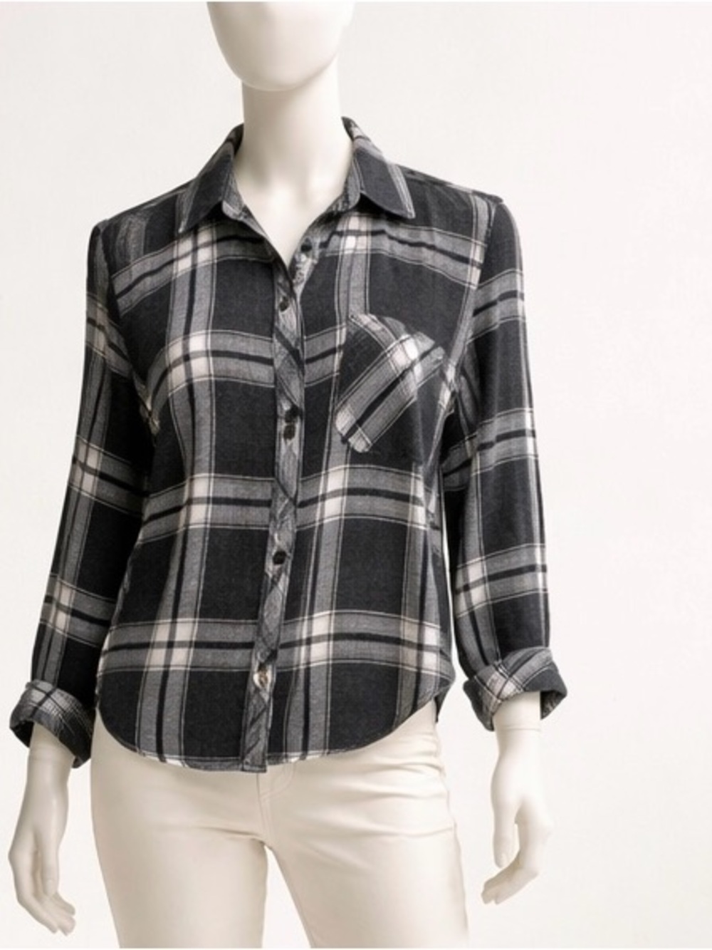 Rails Black & White Plaid Button-Down Shirt